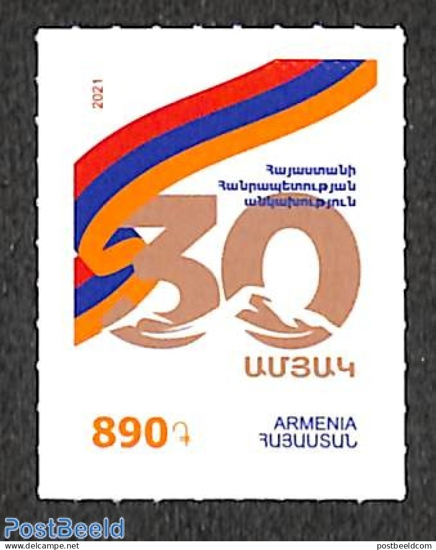 Armenia 2021 30 Years Independence 1v S-a, Mint NH - Armenia