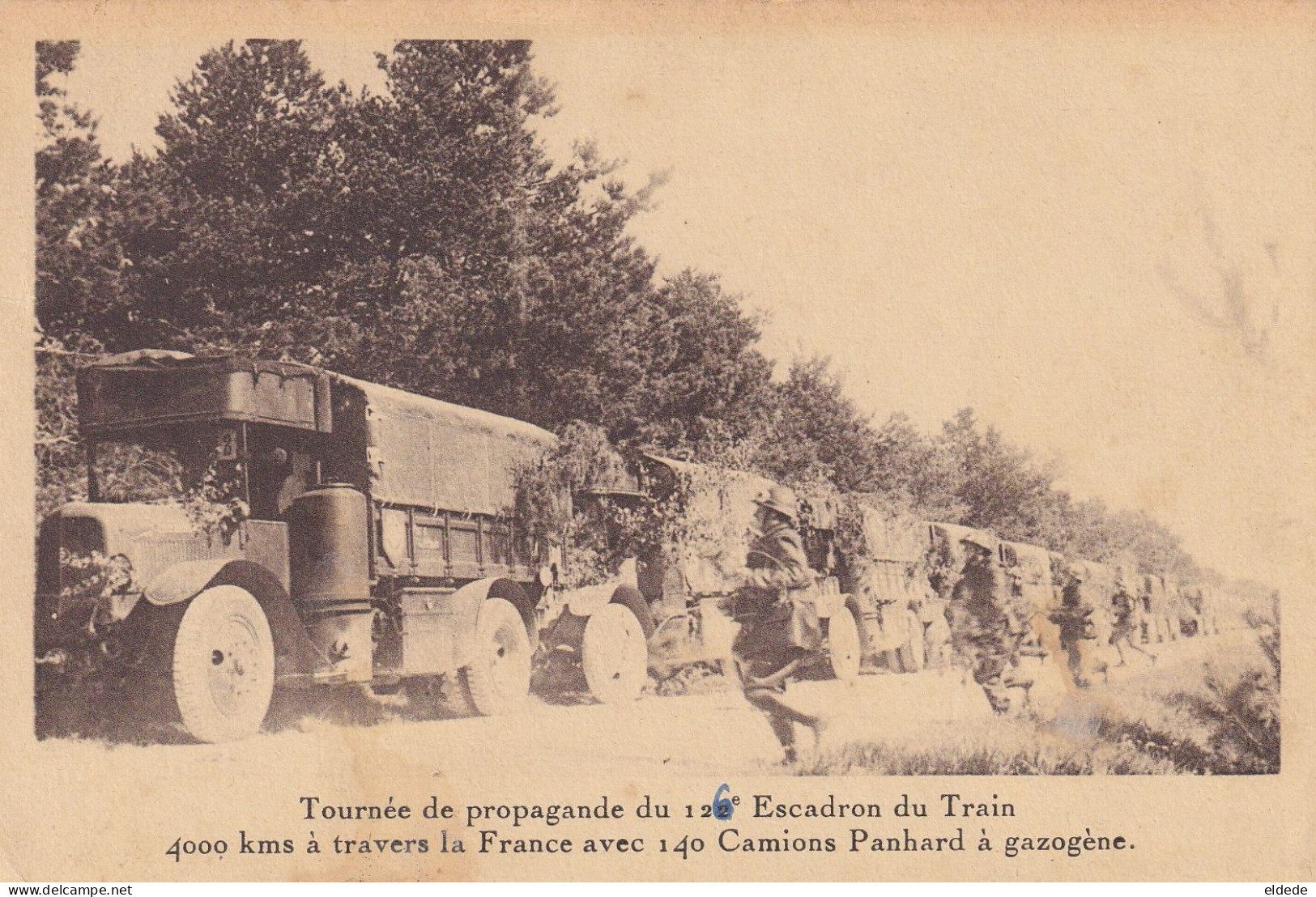 140 Camions Panhard à Gaz 126 Eme Escadron Du Train - Autres & Non Classés