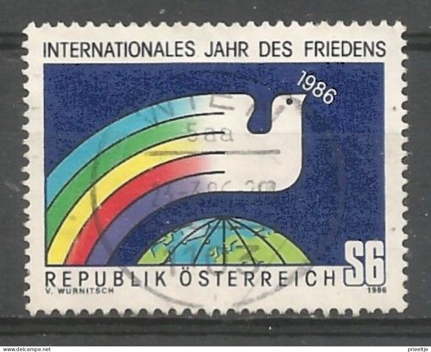 Austria - Oostenrijk 1986 Int. Year Of Peace Y.T. 1665 (0) - Gebruikt