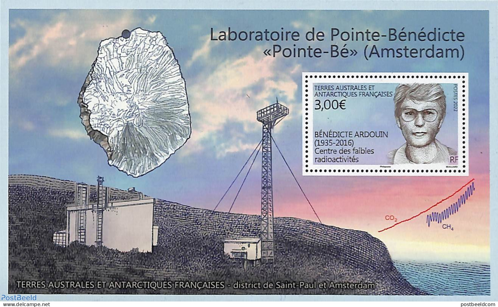 French Antarctic Territory 2022 Bénédicte Ardouin S/s, Mint NH, Science - Physicians - Neufs