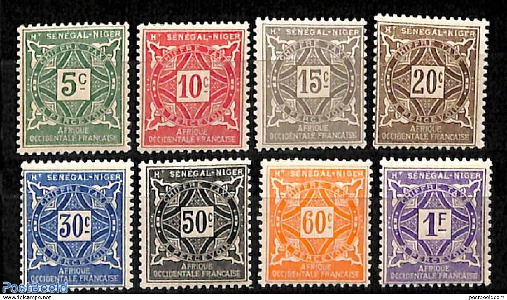 Mali 1915 Haute Senegal-Niger, Postage Due 8v, Unused (hinged) - Mali (1959-...)