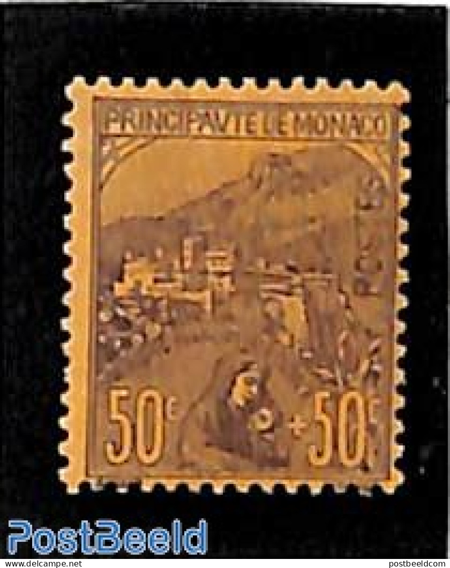 Monaco 1919 50c, Stamp Out Of Set, Unused (hinged) - Ongebruikt