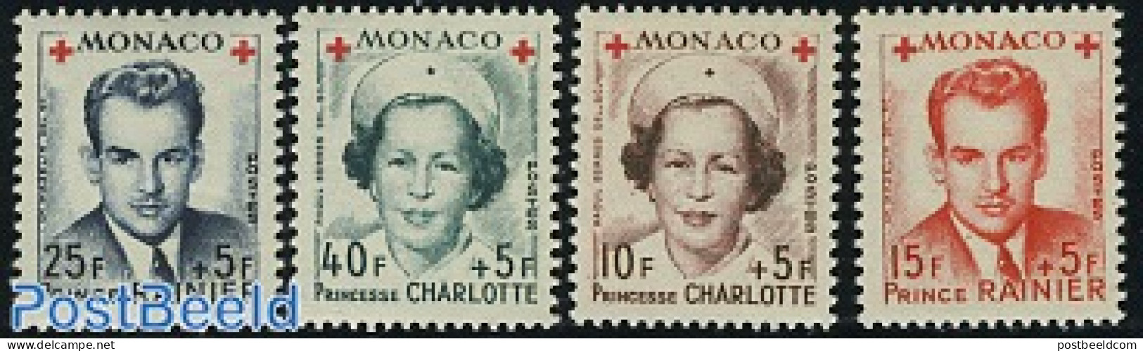 Monaco 1949 Red Ccross 4v, Unused (hinged), Health - Red Cross - Neufs
