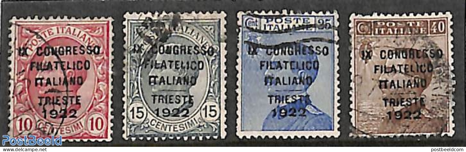 Italy 1922 Philatelic Congress 4v, Used Stamps, Philately - Other & Unclassified
