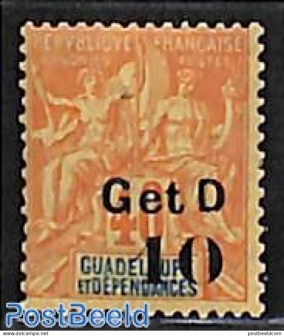 Guadeloupe 1903 10c On 40c, Stamp Out Of Set, Unused (hinged) - Ungebraucht