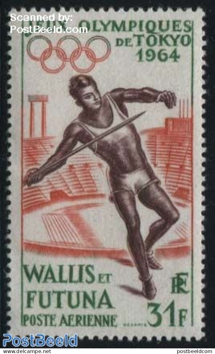 Wallis & Futuna 1964 Olympic Games Tokyo 1v, Unused (hinged), Sport - Athletics - Olympic Games - Athlétisme