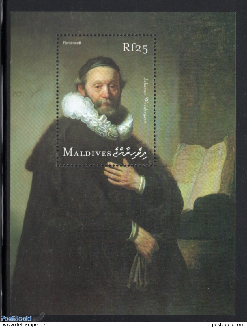 Maldives 2001 Stamp Out Of Set, Mint NH, Art - Paintings - Rembrandt - Maldives (1965-...)