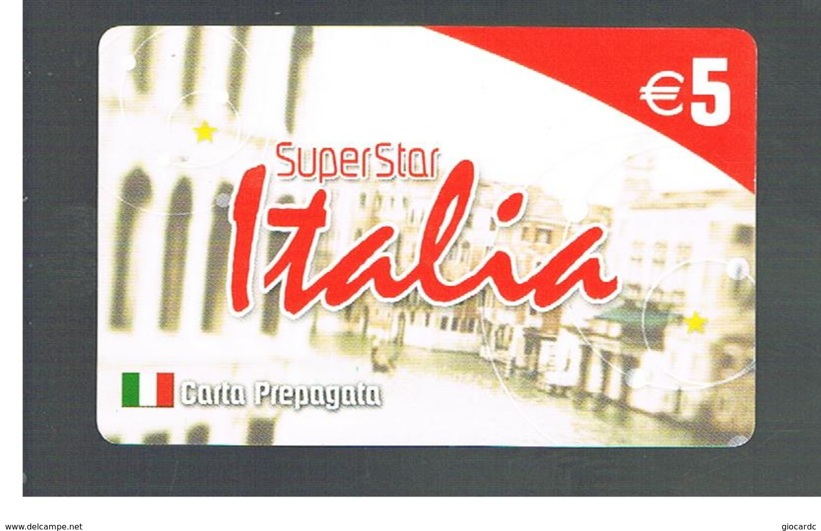 ITALIA (ITALY) - REMOTE -  T STAR - SUPERSTAR, BUILDING       - USED - RIF. 10971 - Cartes GSM Prépayées & Recharges
