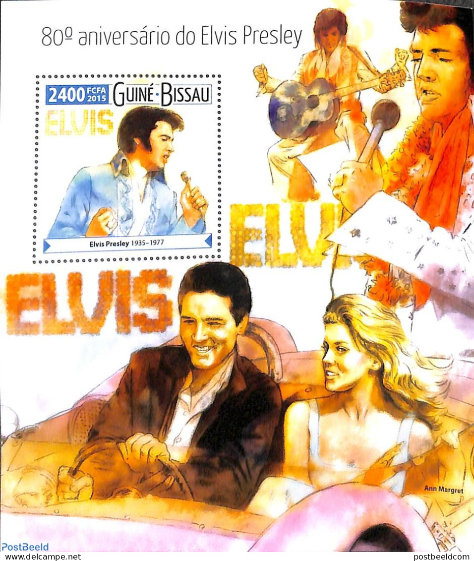 Guinea Bissau 2015 Elvis Presley S/s, Mint NH, Performance Art - Elvis Presley - Music - Popular Music - Elvis Presley