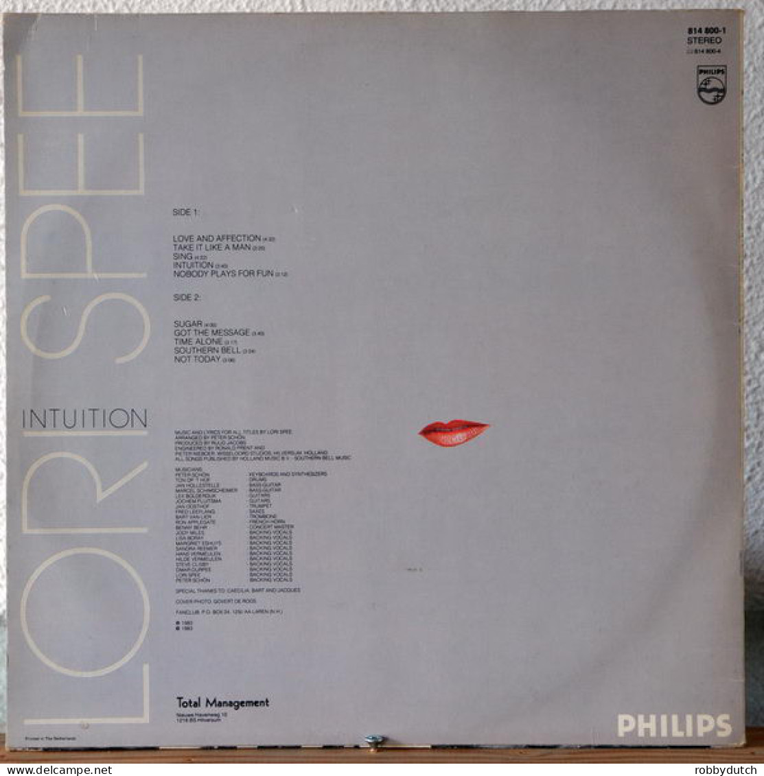 * LP *  LORI SPEE - INTUITION (Holland 1983 EX-) - Disco, Pop