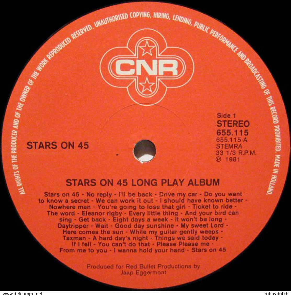 * LP *  STARS ON 45 - LONG PLAY ALBUM (Holland 1981) - Disco, Pop