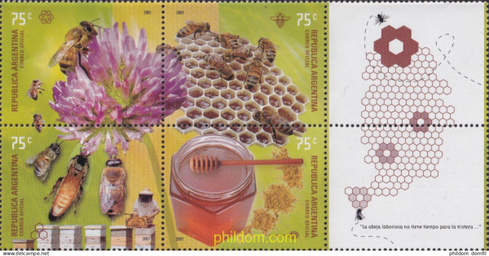 730316 MNH ARGENTINA 2001 APICULTURA - Unused Stamps