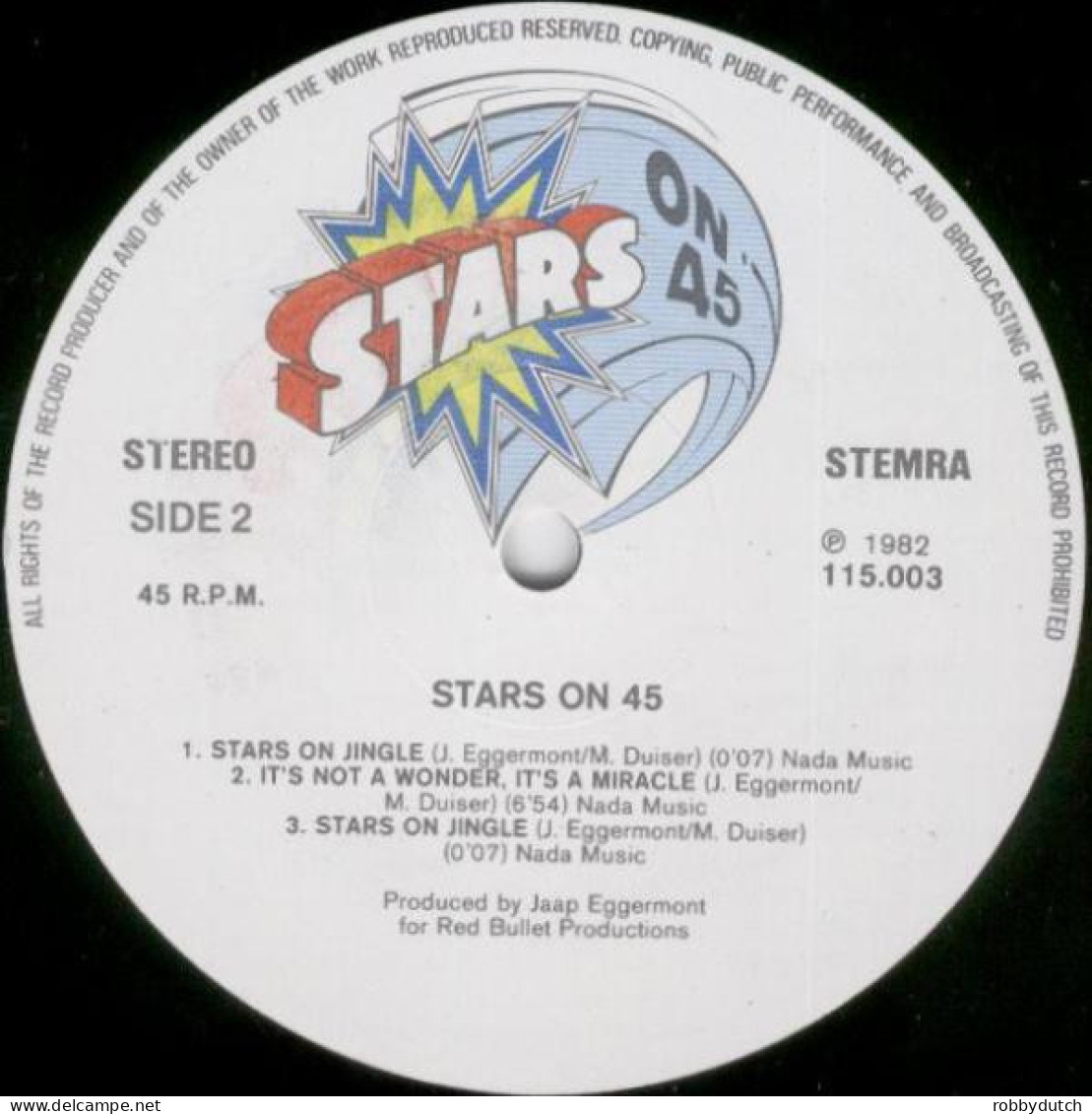 * 12"  Maxi *  STARS ON 45 - STARS ON STEVIE (Holland 1982 EX-) - 45 Toeren - Maxi-Single