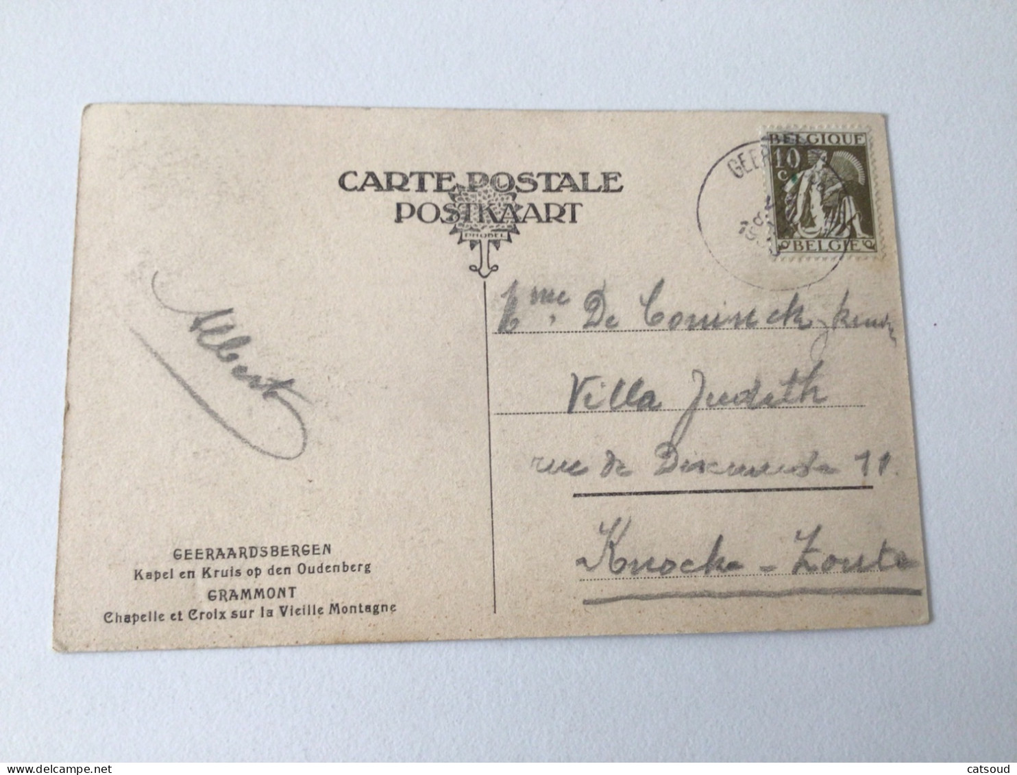 Carte Postale Ancienne (1930) Geeraardsbergen Kapel En Kruis Op Den Oudenberg - Geraardsbergen