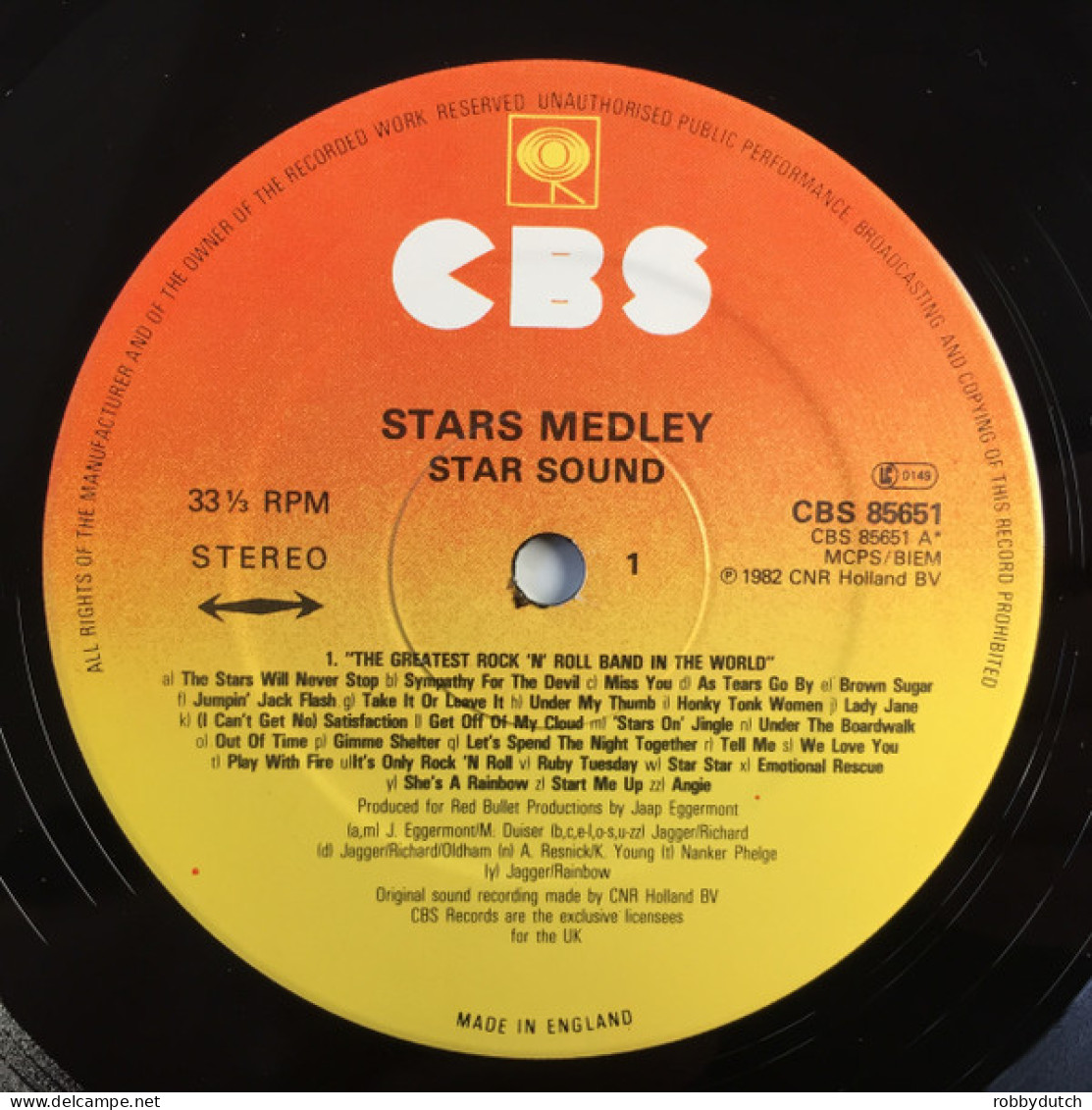* LP *  STARS ON 45 - STARS MEDLEY (40 Tracks Made Famous By Stevie Wonder & The Rolling Stones.) - Disco, Pop