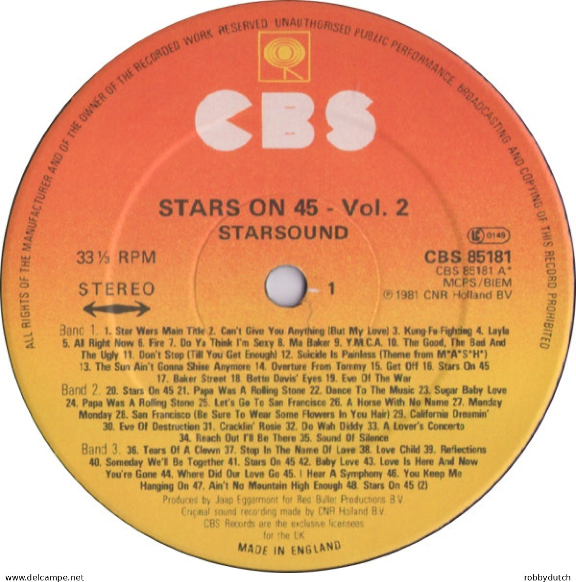 * LP *  STARS ON 45 - THE ALBUM Vol.2 (England 1981 EX) - Disco & Pop