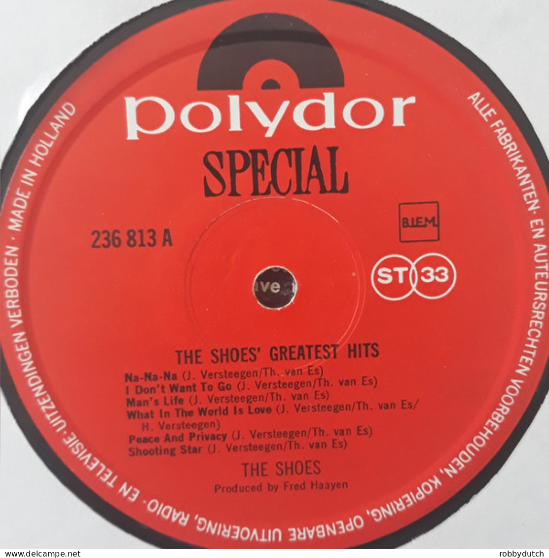 * LP *  THE SHOES - GREATEST SHOES' HITS (Holland 1967 EX-) - Disco & Pop
