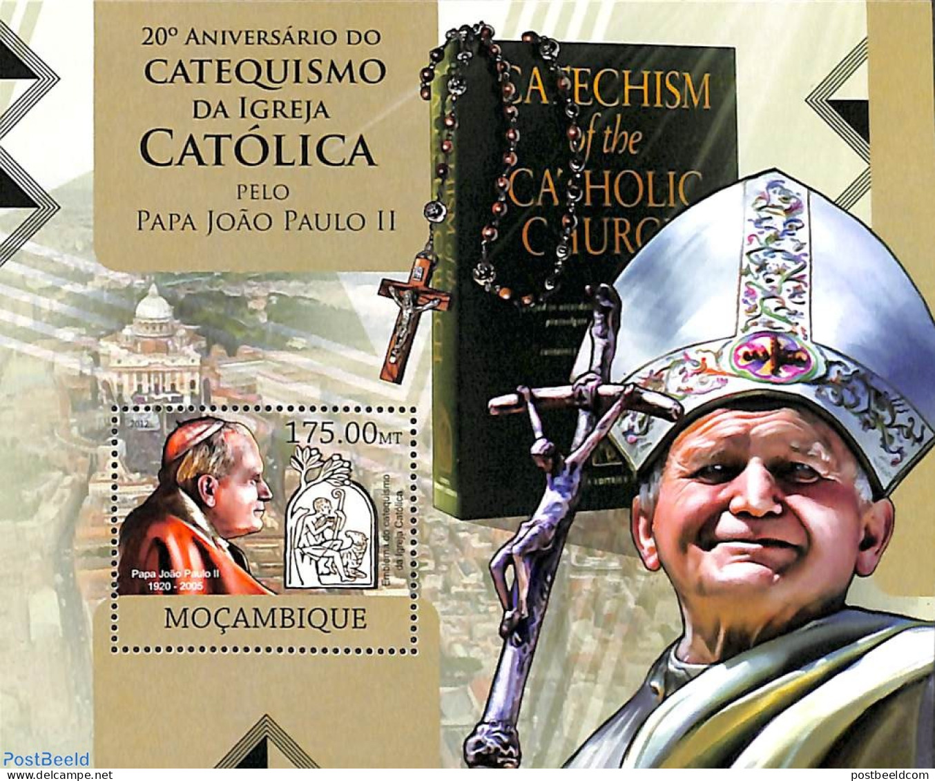 Mozambique 2012 Catechismus S/s, Mint NH, Religion - Pope - Religion - Popes