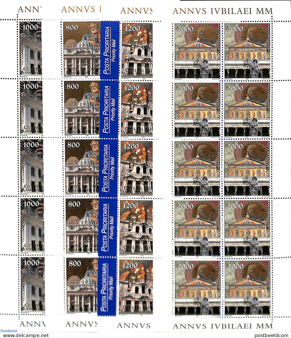 Vatican 2000 Holy Year 4 M/s (=10 Sets), Mint NH, Religion - Religion - Unused Stamps