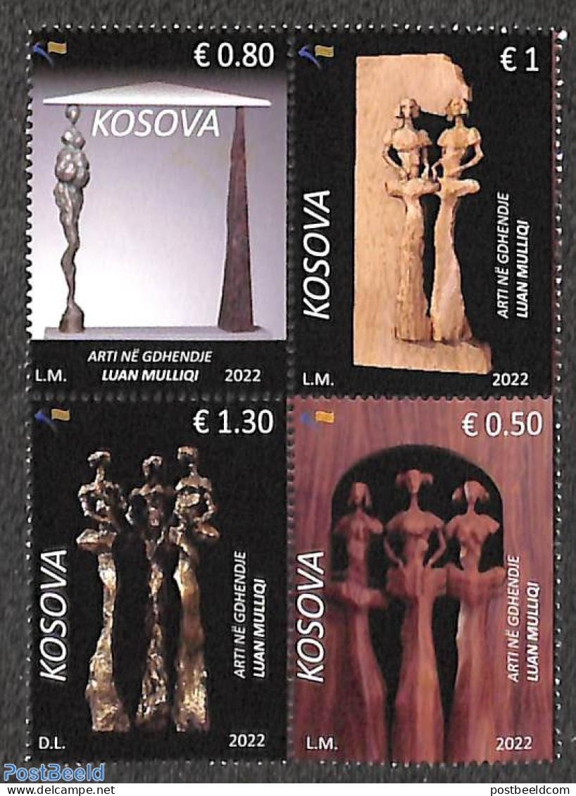 Kosovo 2022 Art 4v [+], Mint NH, Art - Sculpture - Beeldhouwkunst