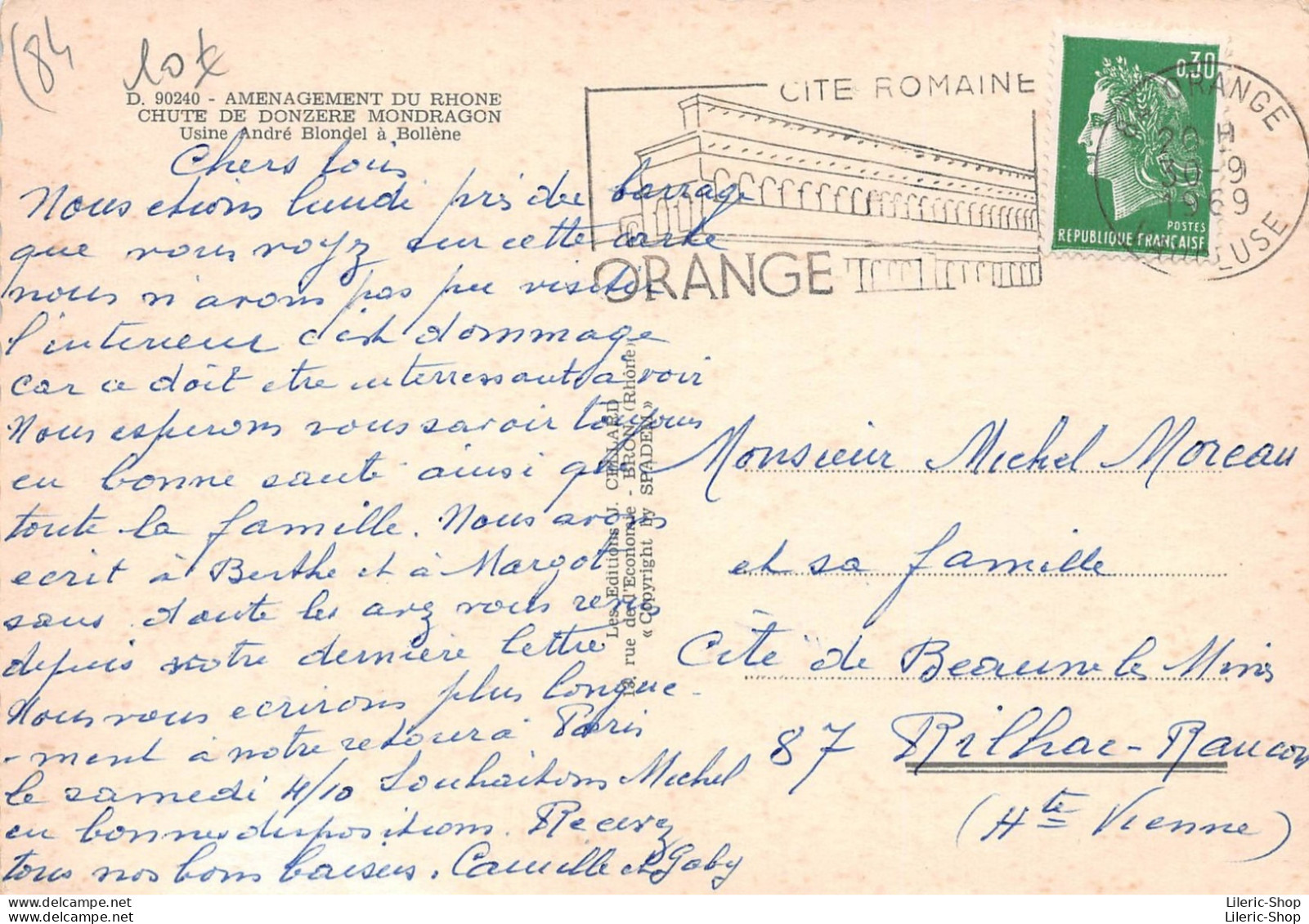 Aménagement Du Rhone - Chute De Donzère Mondragon (84) - Usine André Blondel à Bollène - Éd. Cellard 1969 Cpsm - Bollene