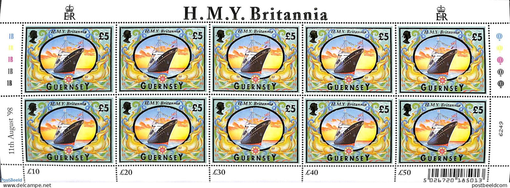 Guernsey 1998 Definitive, Ship M/s, Mint NH, Transport - Ships And Boats - Schiffe