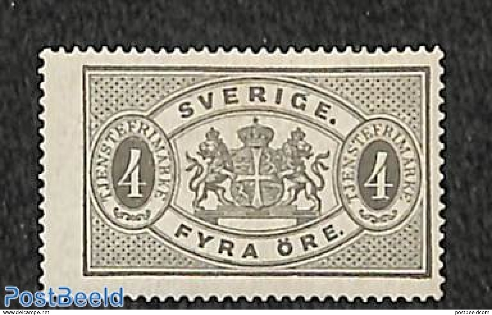 Sweden 1874 4o, On Service, Perf. 14, Stamp Out Of Set, Unused (hinged) - Other & Unclassified
