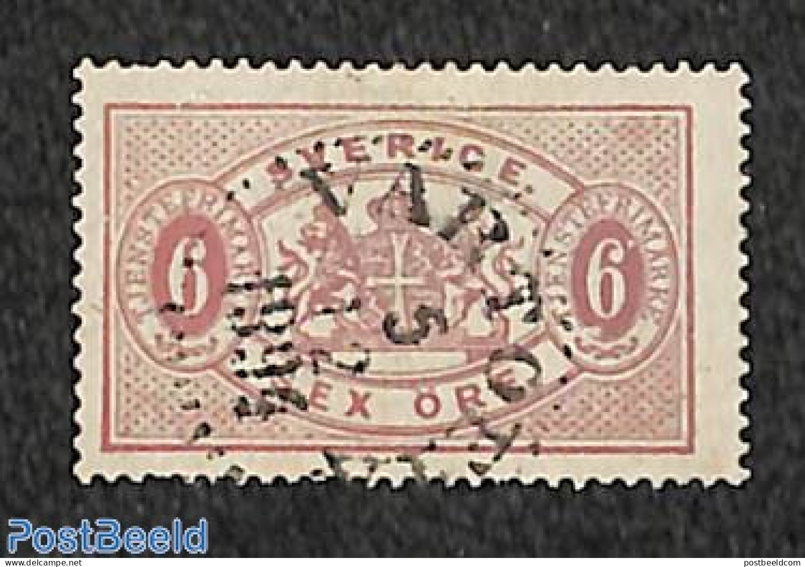 Sweden 1881 6o, On Service, Perf. 13, Redlila, Used, Used Stamps - Sonstige & Ohne Zuordnung