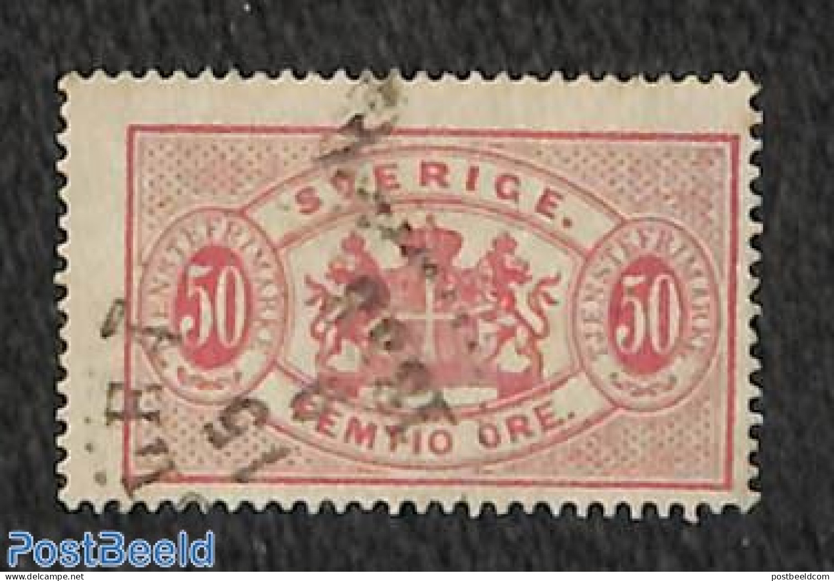 Sweden 1881 50o, On Service, Perf. 13, Used, Used Stamps - Altri & Non Classificati