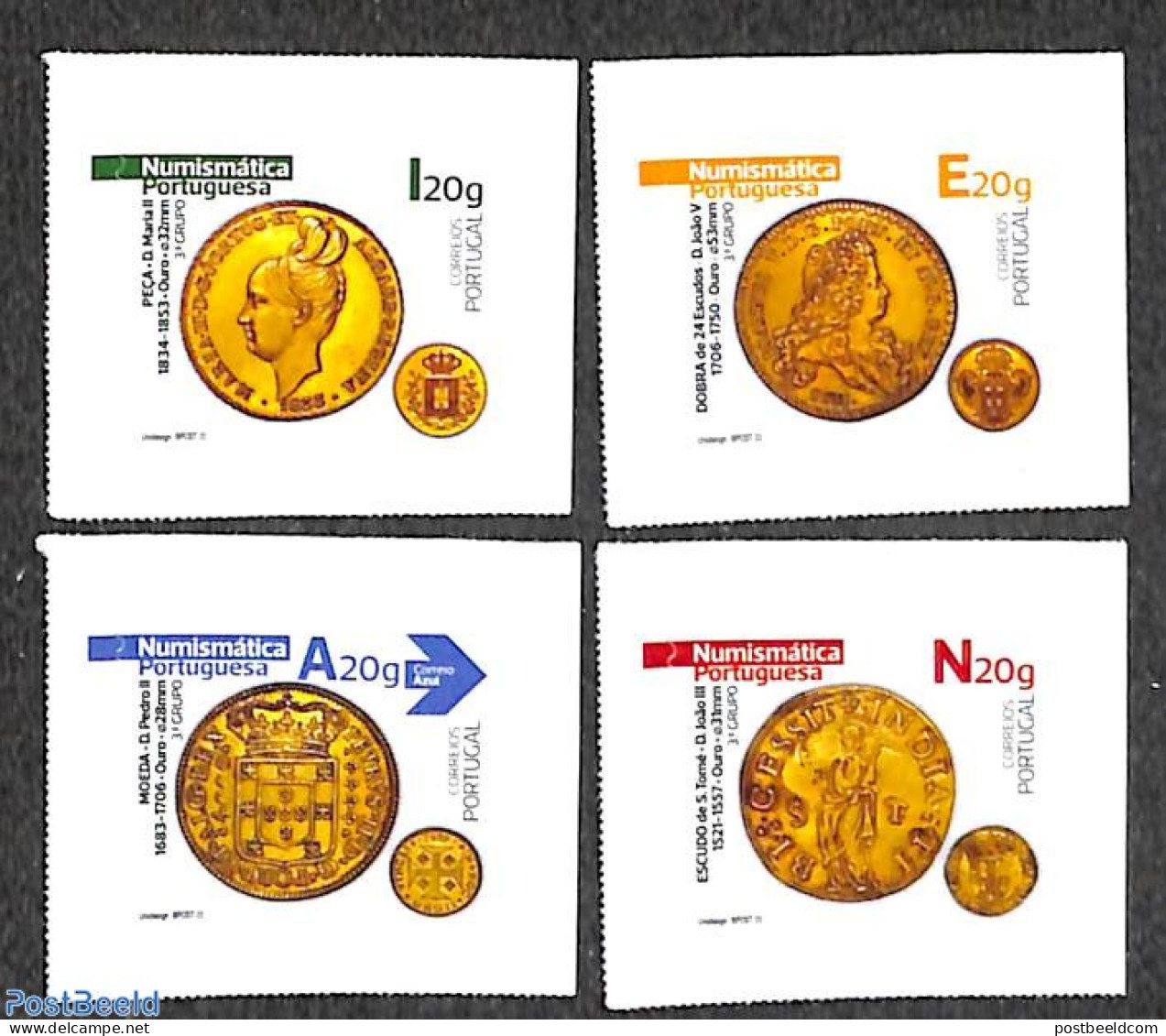 Portugal 2022 Old Coins 3v S-a, Mint NH, Various - Money On Stamps - Neufs