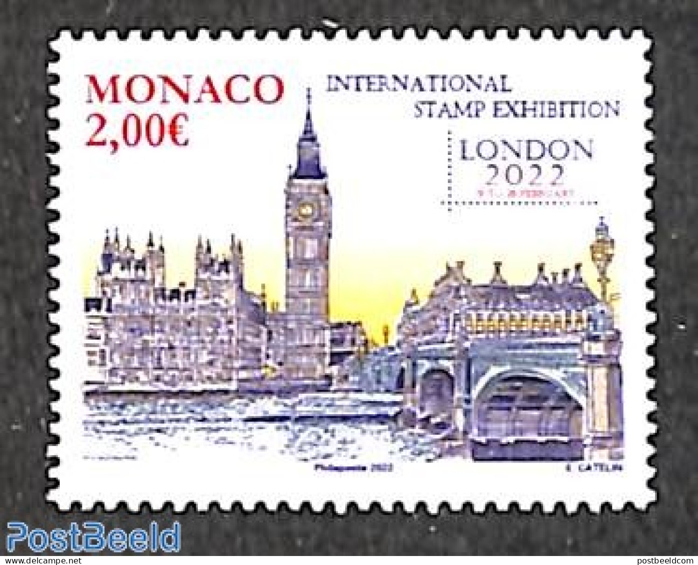 Monaco 2022 Stamp Exposition London 1v, Mint NH, Philately - Art - Bridges And Tunnels - Neufs