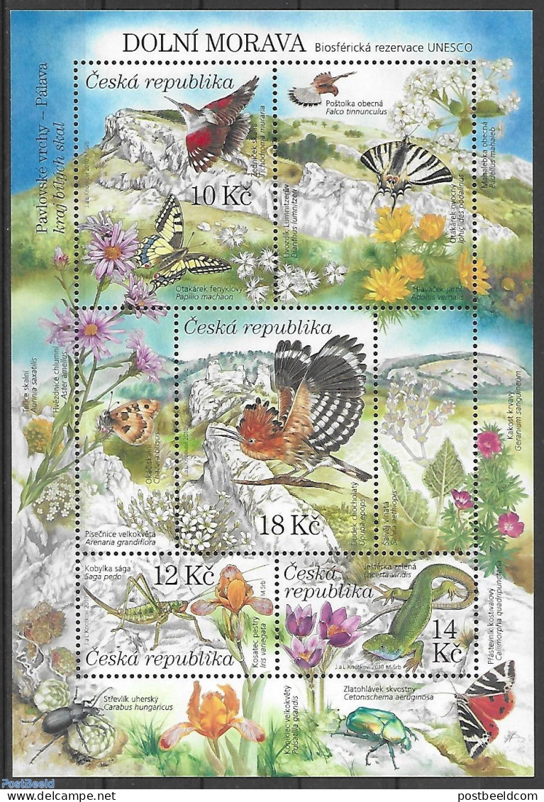 Czech Republic 2010 Nature Conservation S/s, Mint NH, Nature - Animals (others & Mixed) - Birds - Butterflies - Other & Unclassified