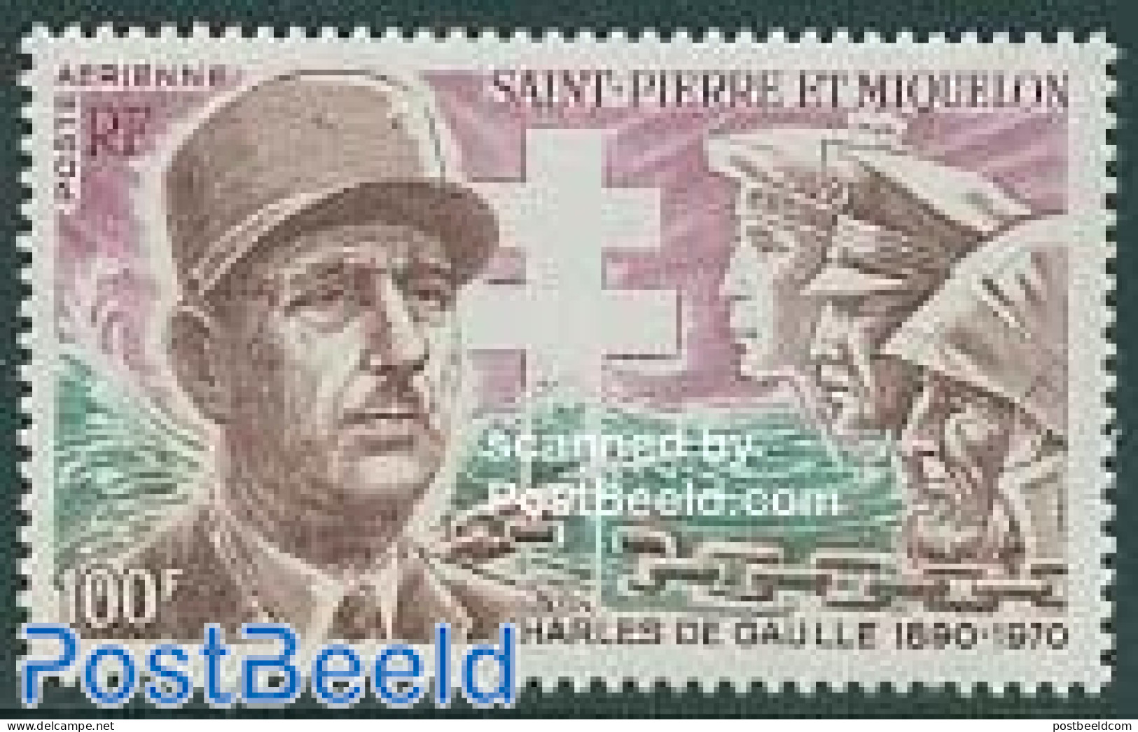 Saint Pierre And Miquelon 1972 Charles De Gaulle 1v, Unused (hinged), History - Politicians - World War II - WW2