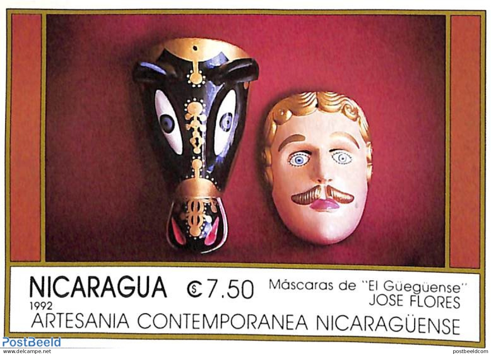 Nicaragua 1992 Contemporary Art S/s (not Valid For Postage), Mint NH, Art - Sculpture - Beeldhouwkunst