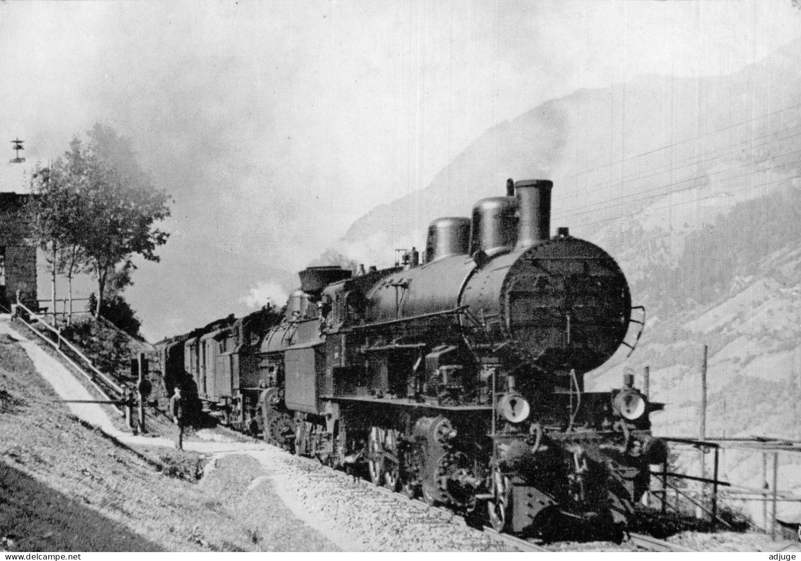 CPSM- Bahnhof Badgastein Locomotive à Vapeur 181.18 + Series 270 In Bf. Badgastein 1926 (Repro) - Estaciones Con Trenes