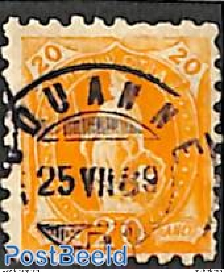 Switzerland 1882 20c, Perf. 9.5, Used, Used Stamps - Gebruikt