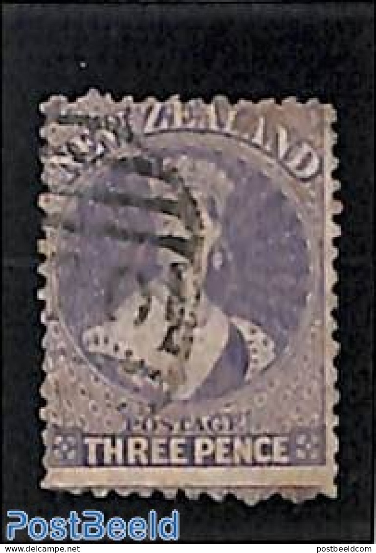 New Zealand 1864 3d, WM Star, Used, Used Stamps - Gebraucht