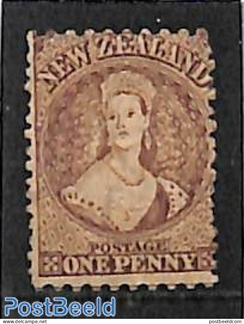 New Zealand 1871 1d WM Star, Perf. 10:12.5, Unused Without Gum, Unused (hinged) - Unused Stamps