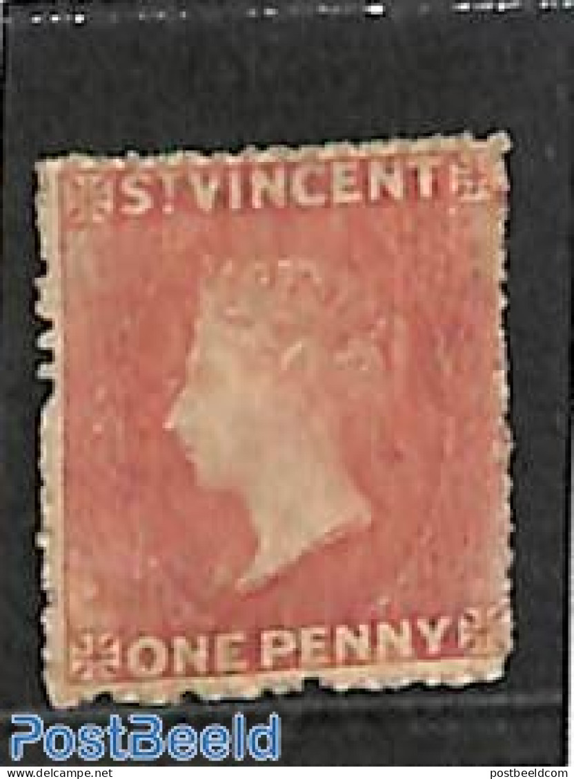 Saint Vincent 1861 1d, Perf. 14, Stamp Out Of Set, Unused (hinged) - St.Vincent (1979-...)