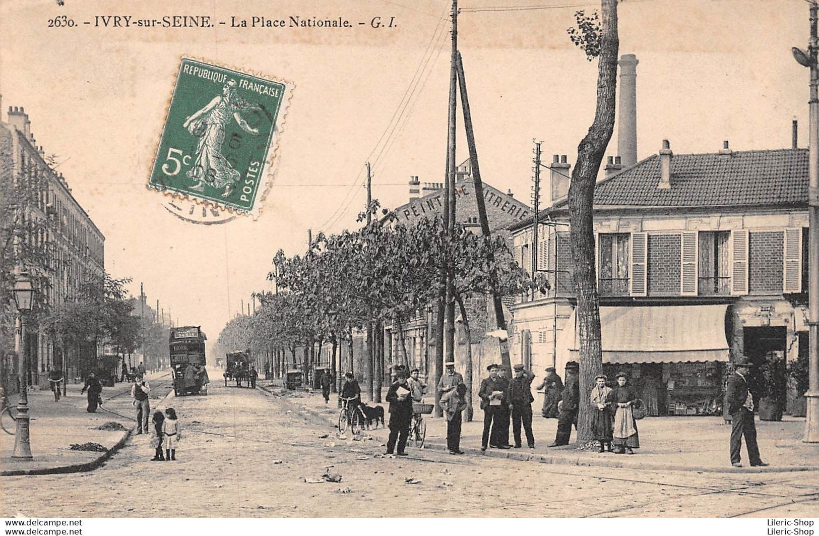 IVRY-SUR-SEINE (94) - La Place Nationale En 1908 - Éditions G.I - CPA - Ivry Sur Seine