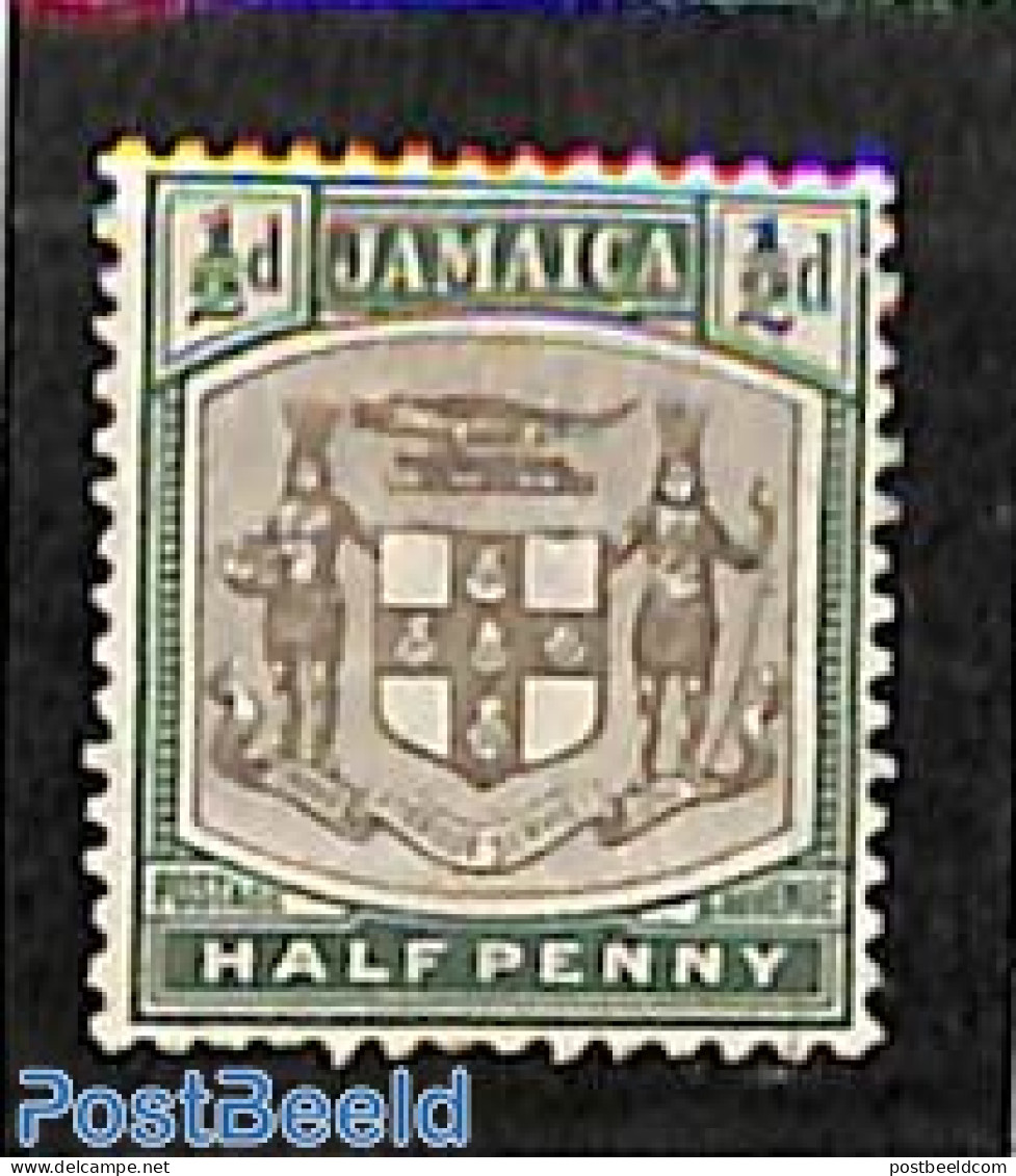 Jamaica 1905 1/2d, WM Mult. Crown-CA, Stamp Out Of Set, Unused (hinged) - Jamaique (1962-...)
