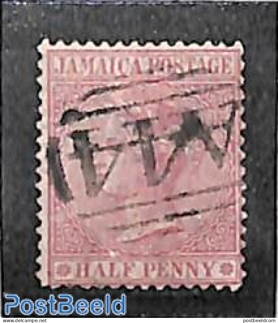Jamaica 1870 1/2d, WM Crown-CC, Used A44 (=Goshen), Used Stamps - Jamaique (1962-...)