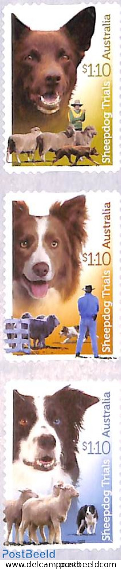 Australia 2022 Sheepdog Trials 3v S-a, Mint NH, Nature - Cattle - Dogs - Ungebraucht