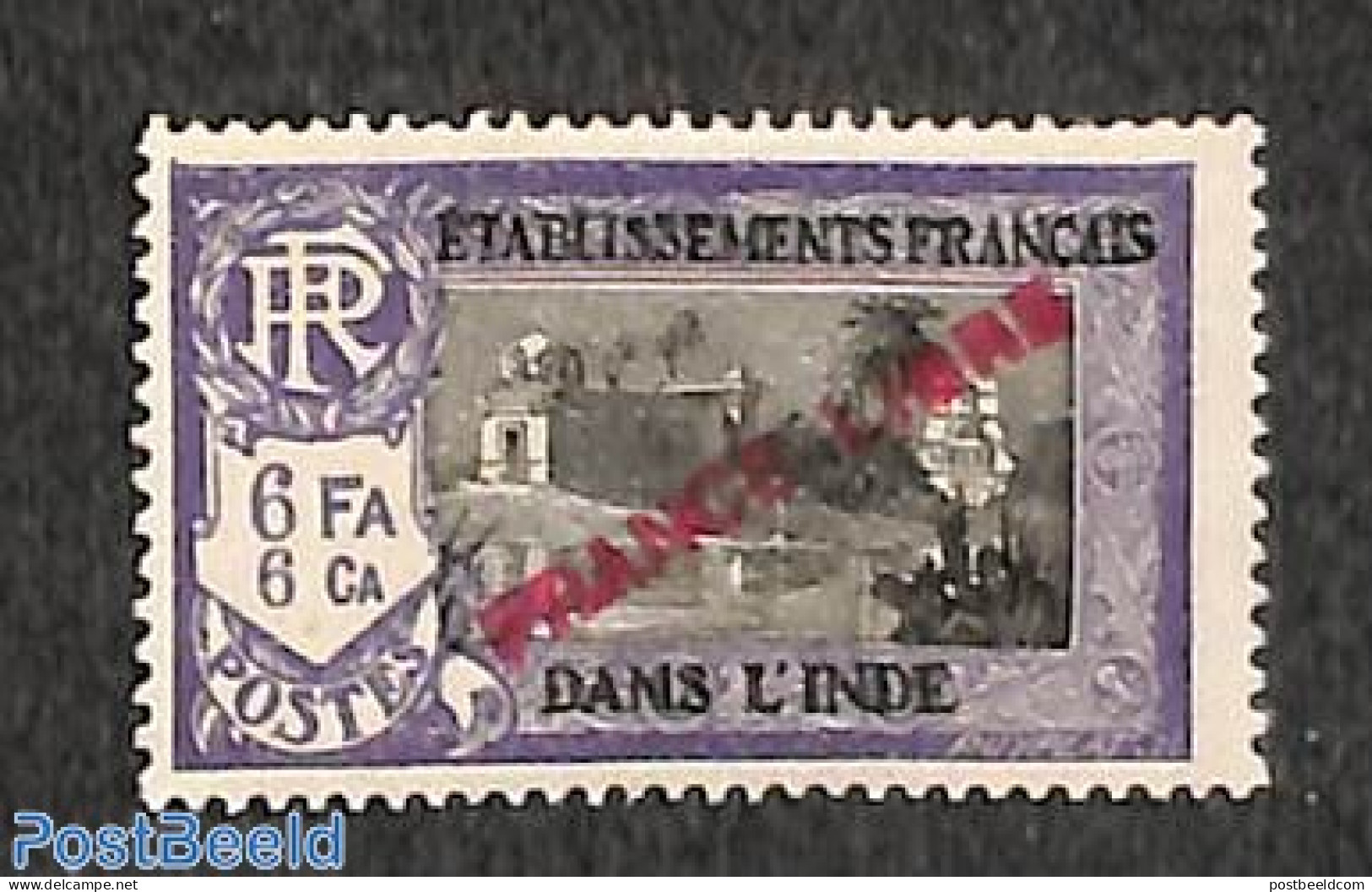 French India 1941 6Fa, 6Ca, FRANCE LIBRE, Stamp Out Of Set, Mint NH - Neufs