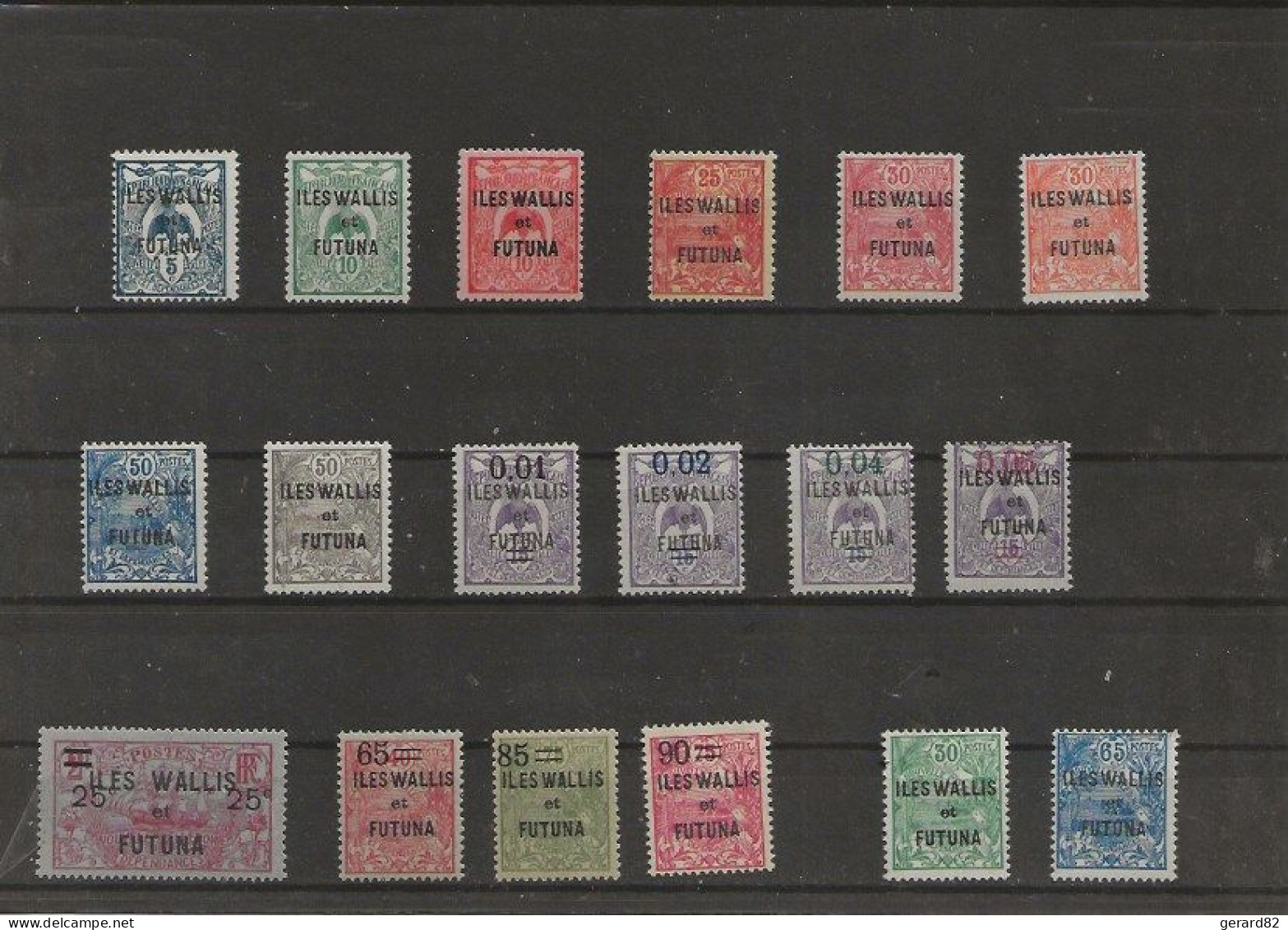 WALLIS ET FUTUNA  SERIE  18/34 + 40/41   N*  VOIR DOS A 10% - Unused Stamps