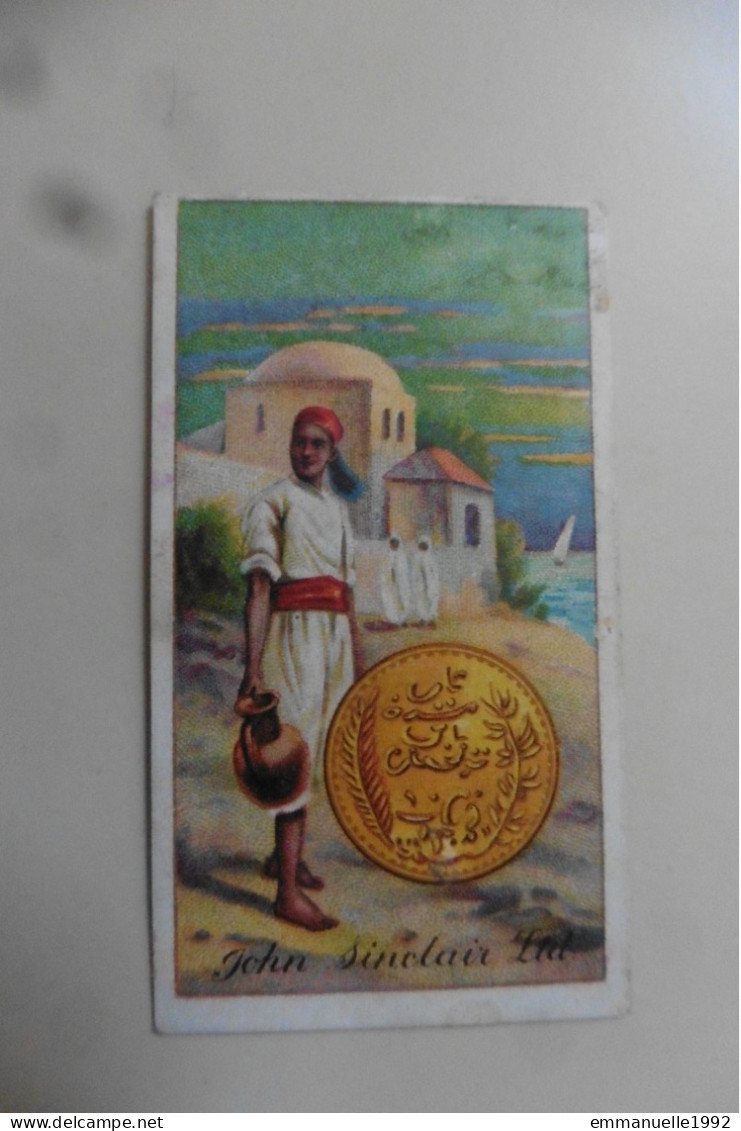 Chromo John Sinclair Collection Card Worlds Coinage N°33 Tunisia Tunisie 20 Fr - Autres & Non Classés