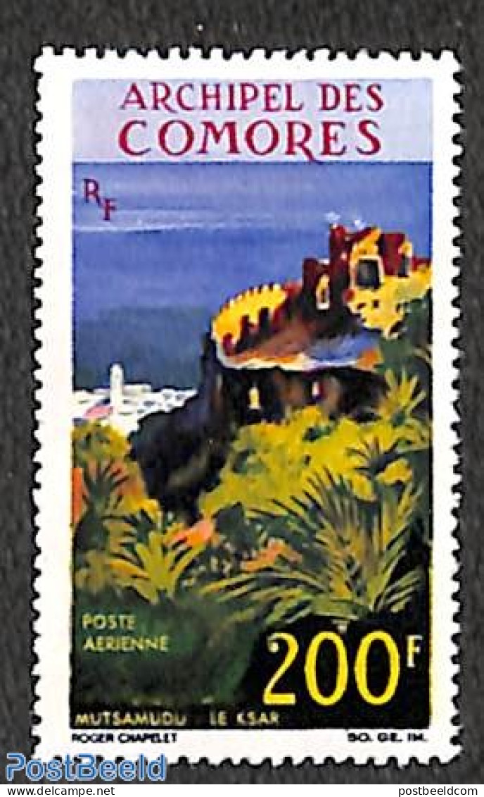 Comoros 1966 200F, Stamp Out Of Set, Mint NH, Art - Castles & Fortifications - Schlösser U. Burgen