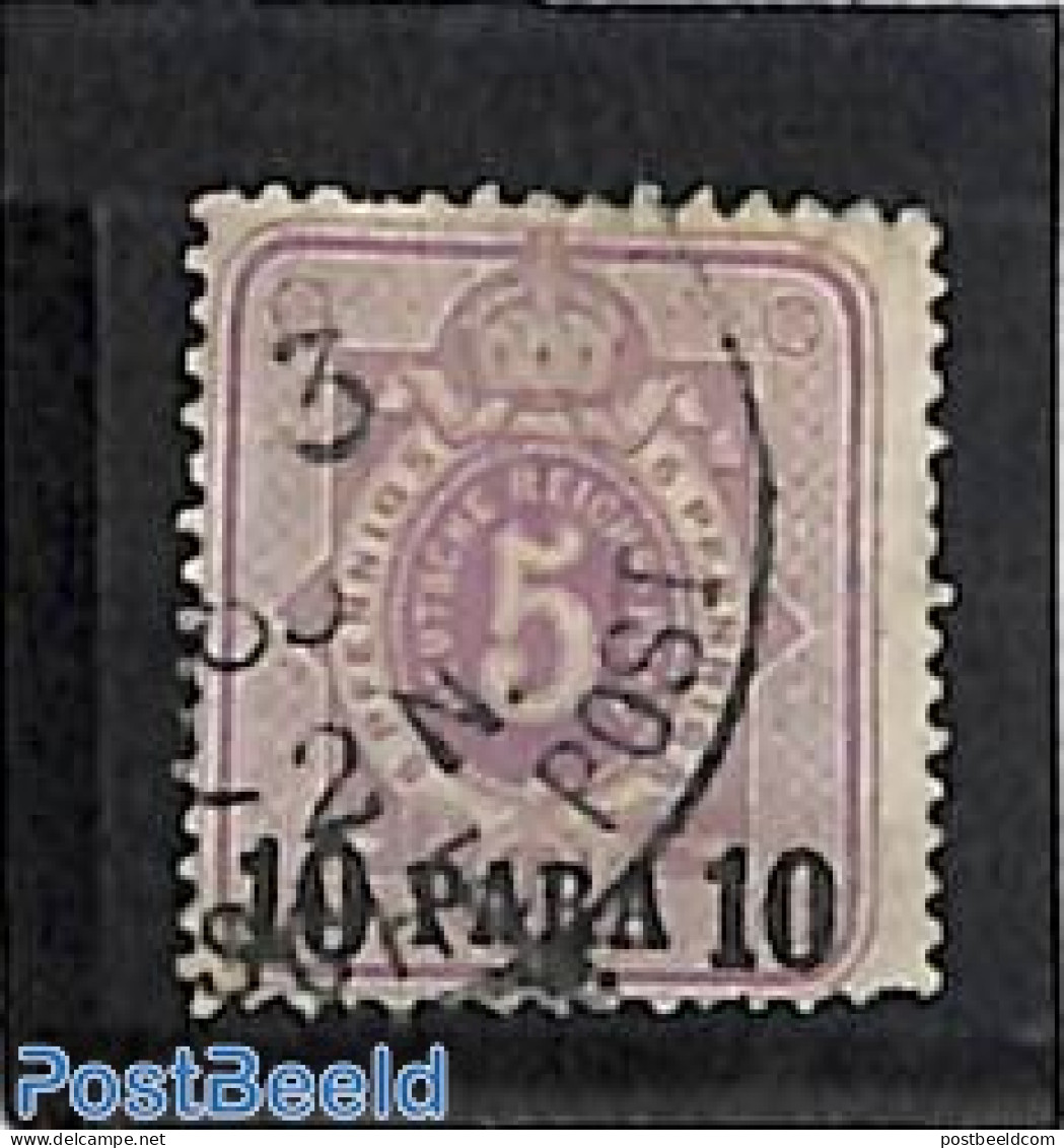 Türkiye 1884 German Post, 10para On 5pf, Used, Used Stamps - Andere & Zonder Classificatie