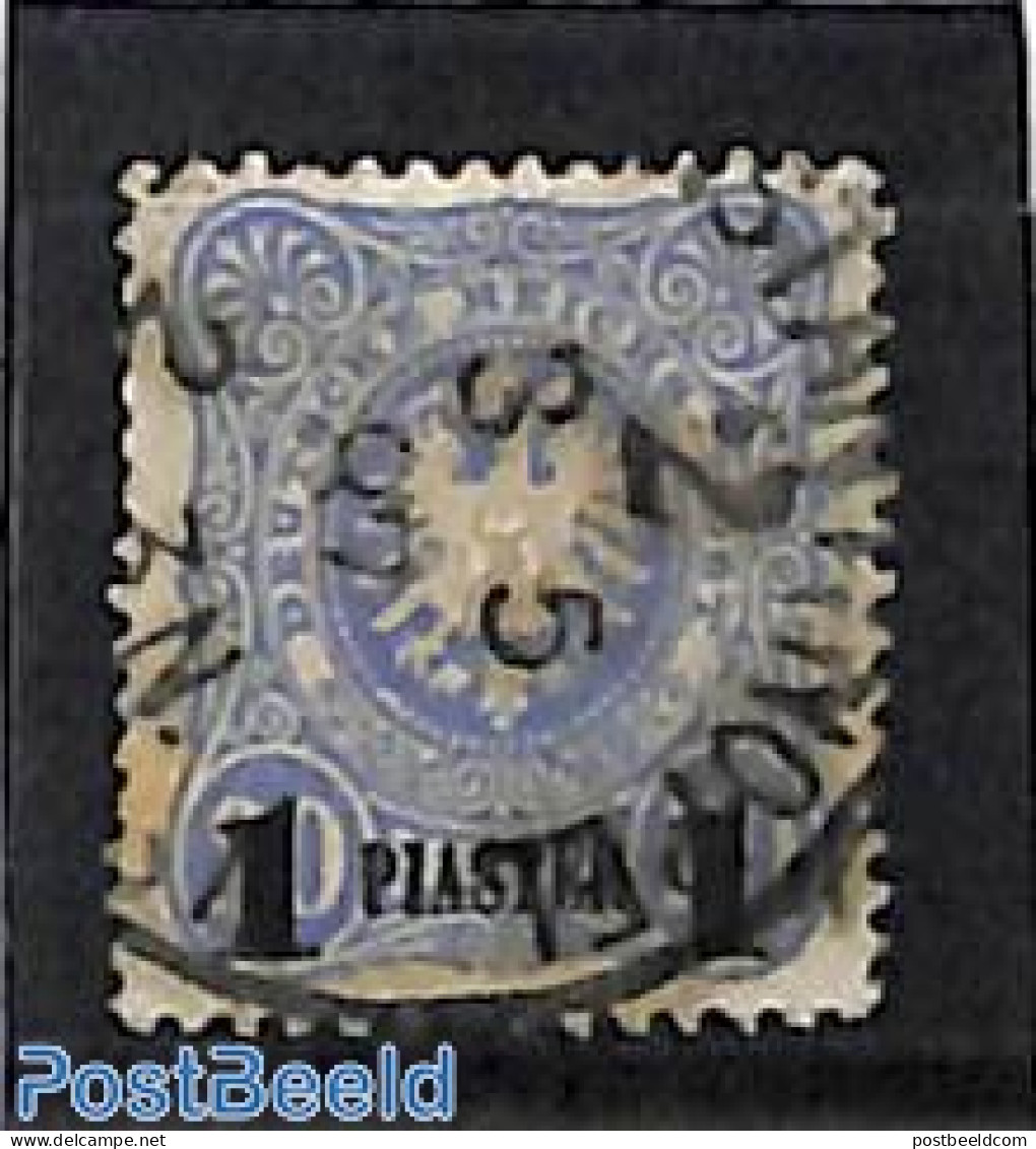 Türkiye 1884 German Post, 1pia On 20pf, Used, Used Stamps - Altri & Non Classificati