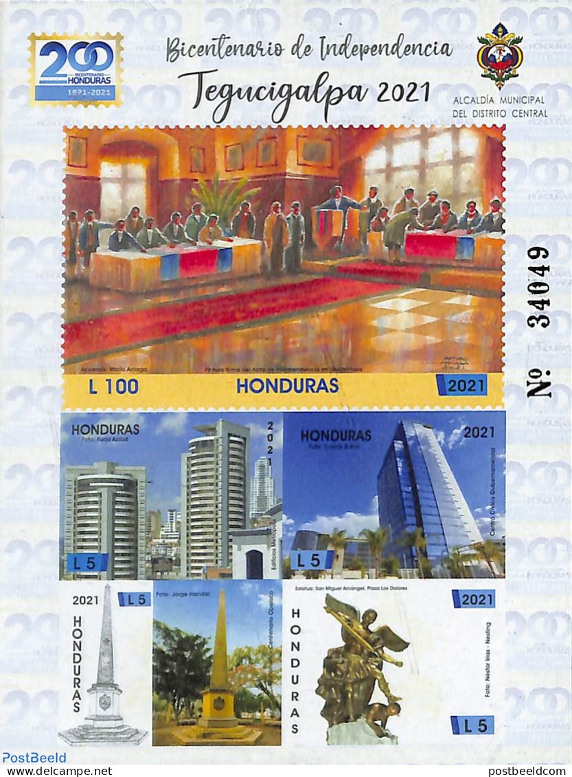 Honduras 2021 Tegucigalpa S/s, Imperforated, Mint NH - Honduras